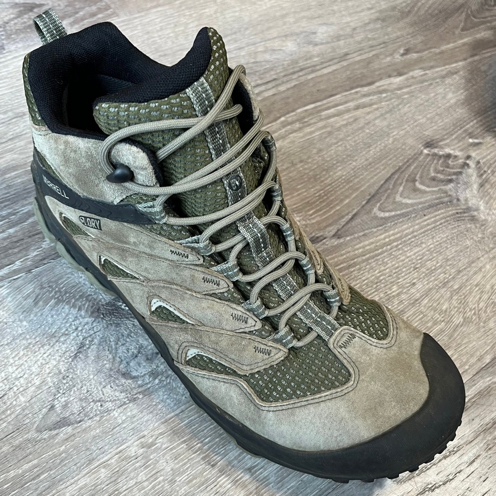 Merrell Moab 2 Mid Waterproof Mens 11.5 Hiking Boots Earth Green J12761